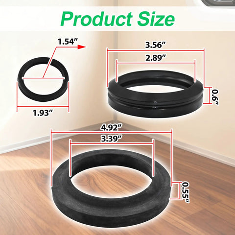 31112 Service Package Replacement For Bravura RV Toilets Flange Seal Gasket Black Leakproof Water Seal Kit dimensions