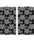 Heavy Duty Acrylic Clipboard With Black And White Tiger Print Thick Clear Clipboard For Office And Warehouse Fits Letter Size Papers Durable Writing Surface Easy Hanging Hole Sturdy Sleek Clipboard Accessory, top view