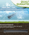 Close-up of waterproof feature of Ready To Roll Vehicle Exit Sensor Kit For Gate Openers, showing cable gland in water and soil.