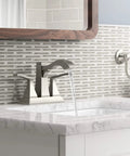 Truss Center Set Lav Faucet With Two Lever Handles For Hot And Cold Water Sleek Modern Craftsman Inspired Bathroom Fixture