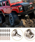 Stainless Steel Thermal Glow Plug Replacement Set for HSP N3 15 to 28 Nitro Engines, RC cars on rocky terrain, close-up