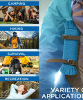Cotton Rope 3/16 Inch 50 Ft All Purpose Braided Rope Sky Blue Quick-Drying Natural Cotton With Synthetic Core For Crafting, Camping