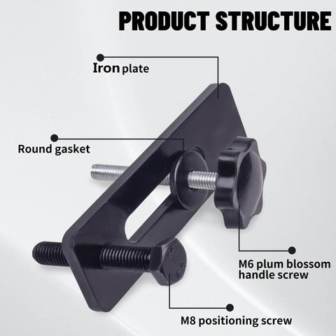 4 Pack 100x30mm Pressure Plate Clamps With M6 And M8 Screws For Small Woodworking Engraving Machines And Mini CNC Milling Tables diagram