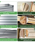 Visual comparison of galvanized steel vs wood for garden beds; highlighting rust resistance and durability of steel.
