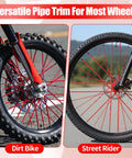 72 Piece Red Spoke Covers For Bikes And Wheelchairs, Universal Fit For 8 To 21 Inch Rims, Easy Install PE Spoke Skins on dirt bike