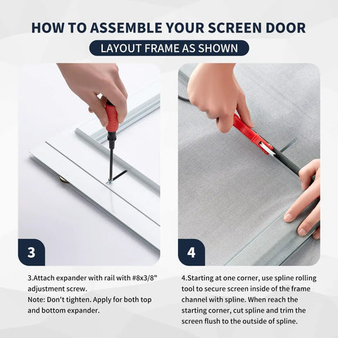 Sliding Screen Door Kit With Galvanized Steel And Aluminum Frame White 30x80 Height Adjustable Rust Proof And Mosquito Proof No Sweat Assembly For Patio Backyard And Bedroom