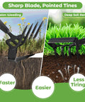 2 In 1 Heavy Duty Garden Hoe And Cultivator With 60 Inch Adjustable Handle Lightweight Weeding Tool For Effortless Weed Removal