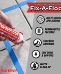 Person using Two Pack Loose Tile Repair Adhesive With Syringe For Tile Porcelain Ceramic Marble Stone And Wood Floors Extra Strength Bonding That Rebounds Loose Or Hollow Tiles Without Demolition on floor tiles