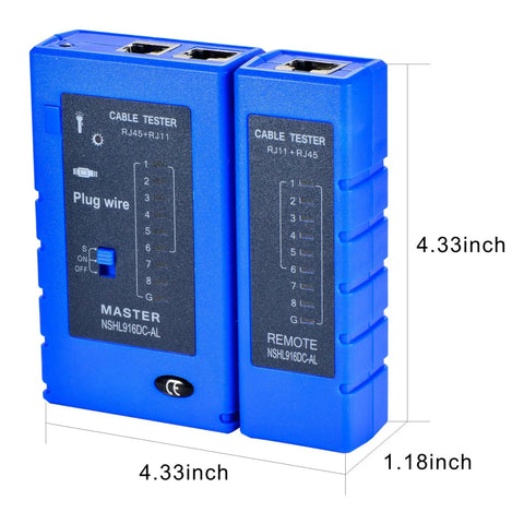 Pro Grade Network Cable Tester Tool For RJ45 RJ11 RJ12 CAT5 CAT6 UTP USB LAN Wires With LED Indicators And Low Power Interface Great For Testing Homemade Ethernet Patch Cables And Sniffing Out Shorts Opens And Wiring Crosses