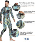 Dope 3mm Camo Neoprene Wetsuit For Men And Women Unisex OnePiece Dive Skin with round collar and zipper details