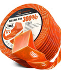 Heavy Duty 0.105 Inch Weed Eater String 500 Ft Twisted Square Trimmer Line Universal Commercial Grade Replacement For Cordless And Gas String Trimmers 110 Lb Tensile Strength, coiled orange line