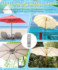 2 Pack Patio Umbrella Pole Replacement Parts for 1.5 Inch Diameter Poles Wear Resistant Push Button Tilt Adjustment Metal Parasol Mounting Bracket Accessories for Yard Deck Balcony Garden