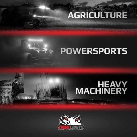 TL5680 12V LED Tractor And Combine Light Flood Beam Beefy 5200 Lumens 65W for agriculture, powersports, heavy machinery use