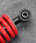 Heavy Duty 350mm Rear Shock Absorber For Buggy ATV Quad Dirt Bike Plus Mountain And Electric Bike, red coil close-up