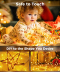 Dope Warm White Outdoor Fairy Lights With Remote, 33 Feet Of 100 LED Twinkle String Lights, Waterproof With Timer And Dimmable Modes