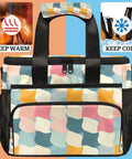 Insulated Picnic Backpack And Lunch Bag For Women And Men, Portable Tote Cooler with colorful design and dual-function keep warm and cold