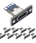 USB 3.1 Type C 24 Pin Female Receptacle Socket Adapter for Soldering Wire and Cable 24P PCB Board Module in 10pc set