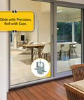 Patio Door Wheel Kit With One Inch White Nylon Wheel For Screen Doors, Hole Center Distance One And Fifteen Sixteenths Inches
