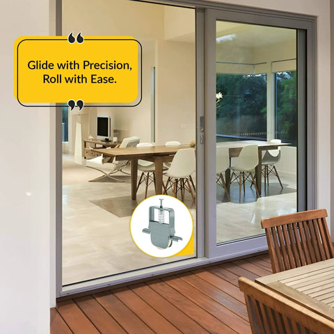 Patio Door Wheel Kit With One Inch White Nylon Wheel For Screen Doors, Hole Center Distance One And Fifteen Sixteenths Inches