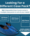 Disposable Blue Shoe Covers 50 Pack 25 Pairs One Size Fits All Non Slip Waterproof Indoor Booties And Shoe Protectors