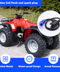 Red Honda FourTrax 300 ATV with Ignition Coil Spark Plug CDI Box For Honda FourTrax 300 TRX 300 2x4 1989 1990 1991 1992 1993