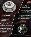 Comparison of two wheel hub bearing assemblies, emphasizing consistent quality, simple structure, and grease lifespan differences.