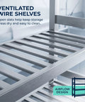 Rock Solid Stainless Steel Shelving Unit Heavy Duty Storage Rack Built Tough For Kitchen Restaurant Warehouse And Garage Support Up To 1320 Lbs Real Deal Organization Setup with ventilated wire shelves.