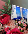 Six Pack Sailing Greeting Cards Featuring Gulet Sailboat Acrylic Art Blank Inside For Your Message Heavy Card Stock That Writes Smooth Smudge Free Envelopes Included Perfect Gift For Boat Heads And Sea Fans on a bouquet