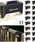 16 Pack Solar Step Lights Waterproof LED Fence Lights For Decks And Stairs Railing Outdoor Lighting All Night On