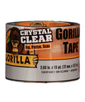 Crystal Clear Heavy Duty Duct Tape For Repairs And Sealing Weatherproof And Air Tight Wide Two Point Eight Three Inch By Fifteen Yard Roll Pack Of Four Tear By Hand And Sticks To Almost Anything Ultra Clear Finish roll with gorilla logo