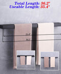 Matte Black 36 Inch Stainless Steel Bathroom Towel Bar Wall Mount Made From SUS 304 For Durable Rust Resistant Performance