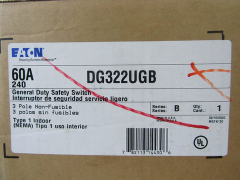 Label of Rugged 240V Safety Switch 3PST 60 Amp AC Industrial Disconnect For Quick Emergency Shutoff And Reliable Control Panel Wiring