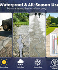 Self Leveling Concrete Crack Filler 2.2lb High Elasticity For Driveways Walkways And Patios in seasonal weather conditions