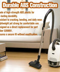 Miele Curved Hose Extension For S2110 S501 S524 And C1 C2 C3 Canister Vacuums shown attached to a vacuum