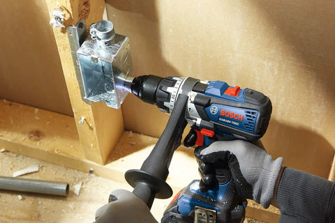 Impact Tough Turbo Step Drill Bit Set For Cordless Drills 3 Piece High Speed Steel drilling into metal box
