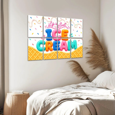 8 Pack Self Adhesive Acoustic Panels 48 By 72 Inches Assembled Ice Cream Waffle Design in a modern bedroom setting.