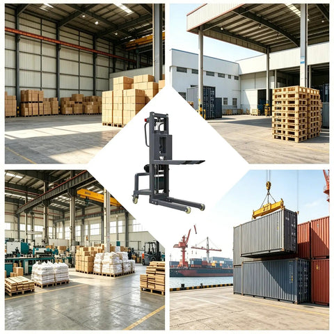 Professional Grade Heavy Duty Electric Pallet Stacker With Winch 600 Pound Capacity Portable Lift Truck For Crushing Warehouse Freight Without Breaking A Sweat