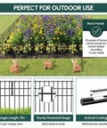 42.5 Ft Garden Fence Panels No Dig Fence For Dogs 30 Rustproof Metal Panels 13 Inch High Dog Safe Barrier Ground Defense display
