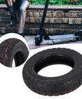 Tubeless 10x2 50 Offroad Tire for 10 Inch Electric Scooters and Skateboards Replacement Outer Tire on urban background