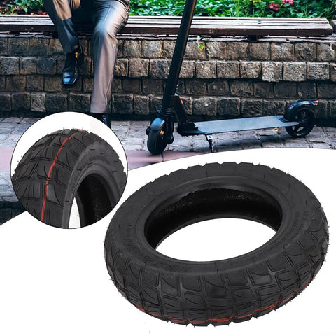 Tubeless 10x2 50 Offroad Tire for 10 Inch Electric Scooters and Skateboards Replacement Outer Tire on urban background