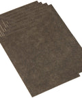 Pack Of Ten Brown Self Adhesive Felt Sheets For Furniture And Chairs, these tough as nails stick on pads, 20x30 cm size.