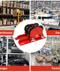 Heavy Duty I Beam Trolley 0.5 Ton Capacity With Dual Track Rollers Adjustable Flange 2.68 To 4.33 Inches for I Beams image in warehouses and factories