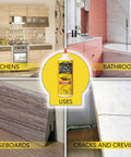Heavy Duty Boric Acid Roach And Silverfish Killer Dust With Irresistible Lure For Fast Acting Bug Nuking And Long Lasting Puffer Bottle Pest Control Kit 16 Oz displayed in kitchens, bathrooms, baseboards, and cracks.