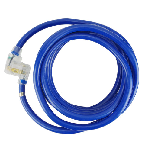 Heavy Duty 8 Gauge 3 Prong Welding Power Extension Cord 50 Amp 250V NEMA 6-50P to 6-50R Welder Cable, 25 ft blue coil