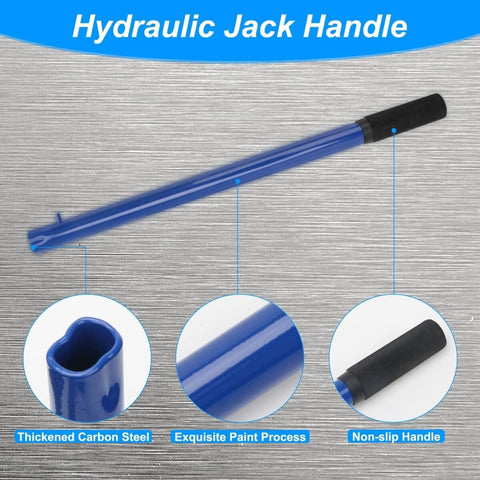 Horizontal Hydraulic Floor Jack Handle Replacement For Cars, heavy duty carbon steel, durable, corrosion resistant, blue