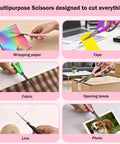 6 Pack 8 Inch Multipurpose Comfort Grip Scissors Set With Colorful Handles Ergonomic Sharp Blades cutting various materials