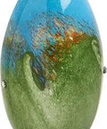 Geologic 1 Light Sconce In Satin Nickel With Dope Multicolor Blown Glass Transitional Wall Light Hardwired Mount Shade