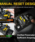 Heavy Duty 300 Amp Circuit Breaker With Manual Reset For Automotive Boat ATV Vehicles And Car Audio, Waterproof IP67, 12V-48V DC, 3/8 Inch Studs, Switchable Hi-Amp, Extended Surface Mount on battery setup