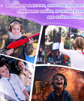 Kids And Adults Noise Reduction Ear Muffs 27dB Noise Cancelling Hearing Protection Headphones Universal Fit in Starry Sky style worn by children and adults at various events.