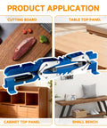 Upgraded 19 Inch Panel Clamps Set Of 2 With 4 Way Steel Parallel Clamps Heads And Tailstocks For Precise Woodworking, Heavy Duty Rails, Easy Handles, Durable 2mm Track, Ideal For DIY Projects And Shop Assembly on cutting board, table top, cabinet top, and small bench